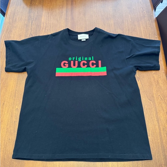 Gucci Other - Gucci Black Tee with Red and Green Accents